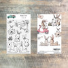 Bunny Love - 8 Piece Stamp Set - 4x6 Stamp Set