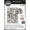 Numbered - Sizzix - 3D Texture Fades - Embossing Folder - by Tim Holtz