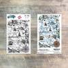 2020 Retro Stamp: Sea Map Texture Stamp Set - 1 Piece Stamp Set - ByTheWell4God