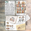 Bible Books Shelf  - 9 Piece 6x8 Stamp Set with Bonus Sticker - Bible Book Shelf Stamp