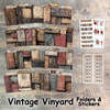 Mini Folders & Stickers for Gathering Box (Vintage Vinyard)