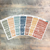 The Seven Deadly Sins - Clear Alpha Stickers - 7 Sheets of Clear Alpha Stickers - For the margins of your Bible!