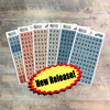 As He Said - 5 Big Tile Clear Alpha Stickers  Plus 1 Sheet of Numbers- 6 Sheets Total 