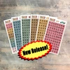 Face To Face- 5 Big Tile Clear Alpha Stickers  Plus 1 Sheet of Numbers- 6 Sheets Total 