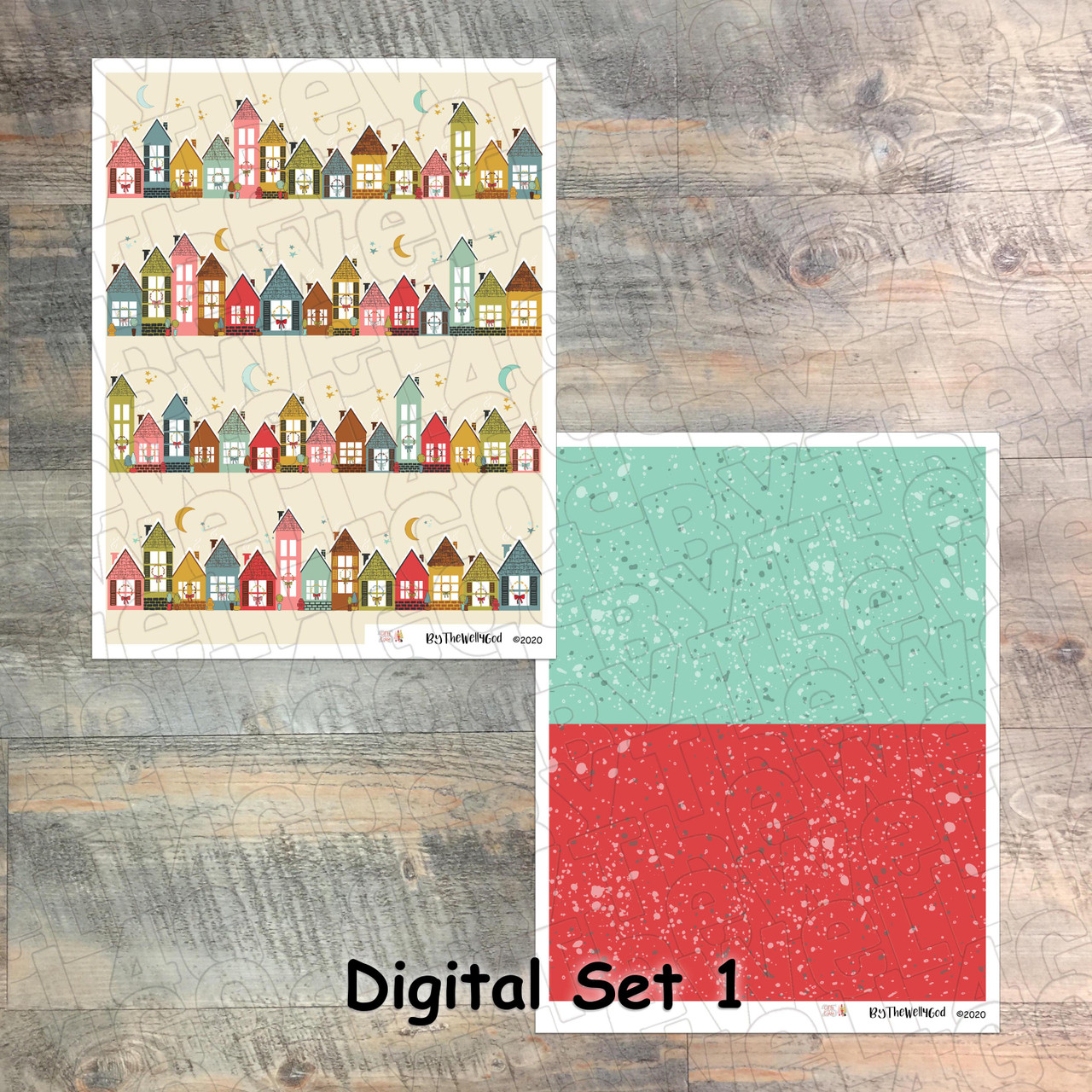 Set 1: Digital Paper Collection for "25 Gifts of Love" Devotional Kit
