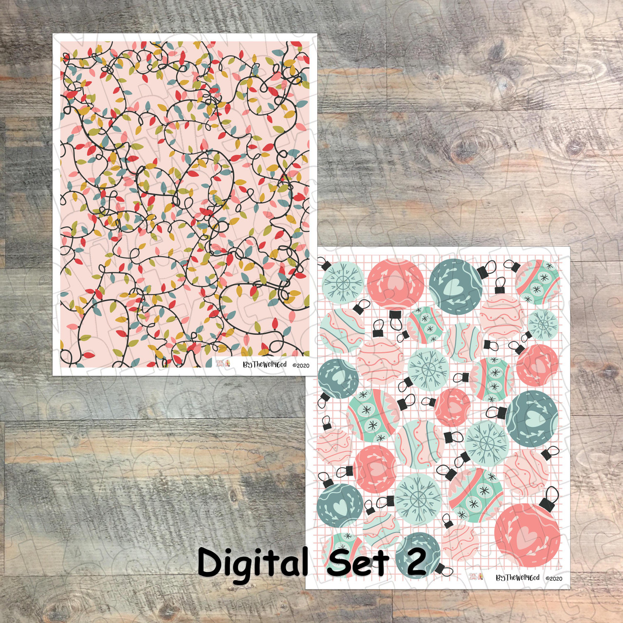Set 2: Digital Paper Collection for "25 Gifts of Love" Devotional Kit