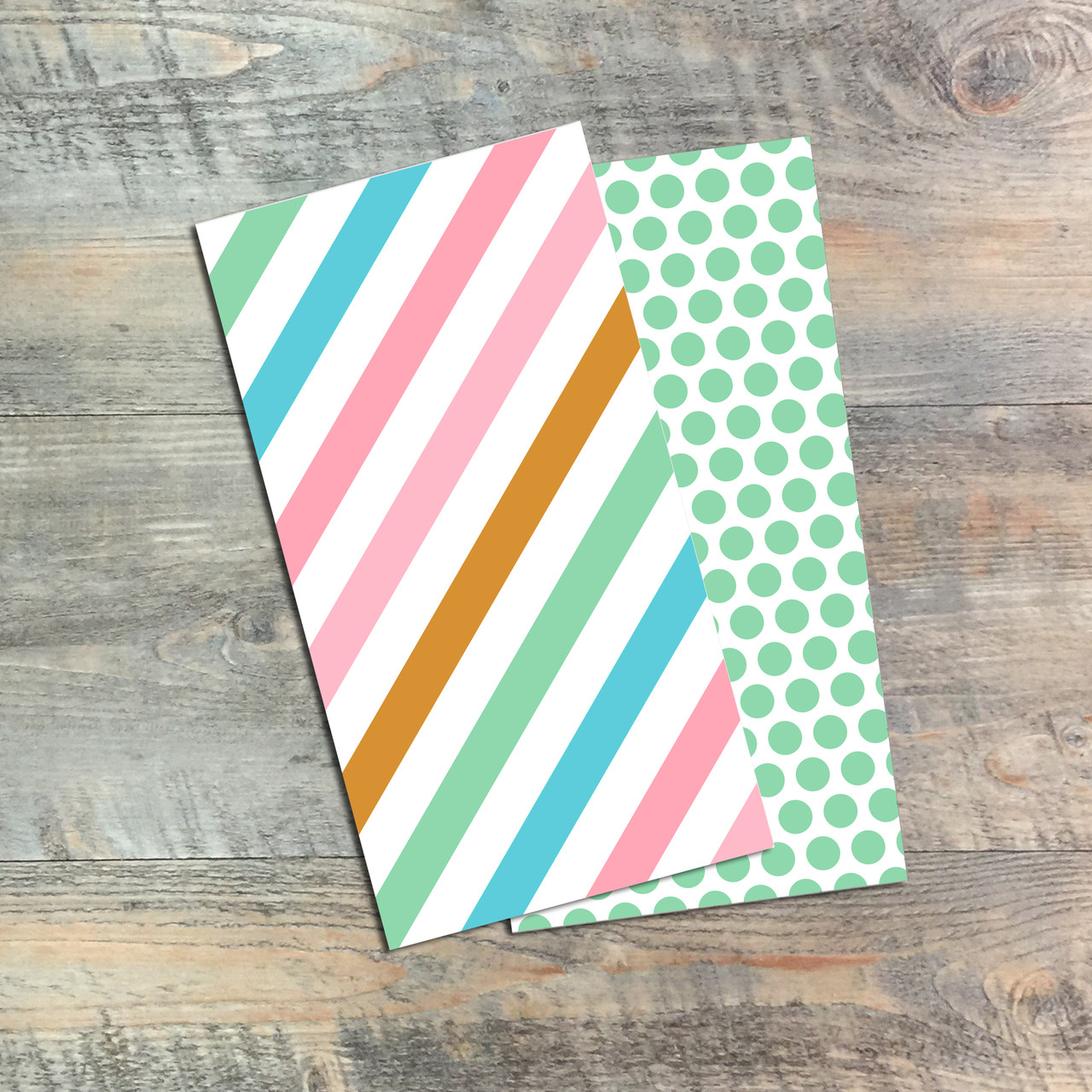 Greener Grass Blank Journals - Pair of Custom Travelers Notebook Inserts - 2 Notebook Inserts- Inserts for Dori