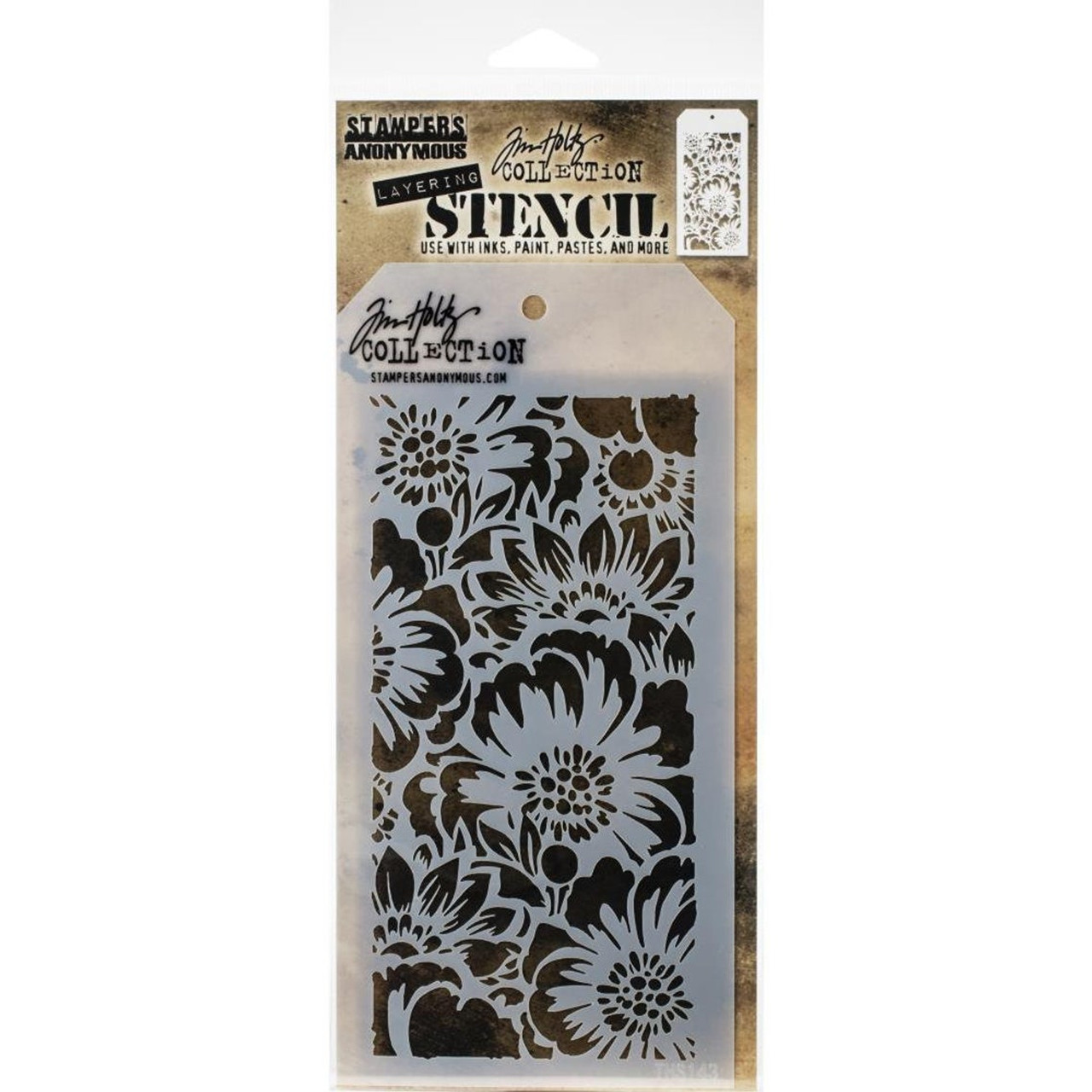 Bouquet Layering Stencil - Stampers Anonymous - Tim Holtz- Great for backgrounds!