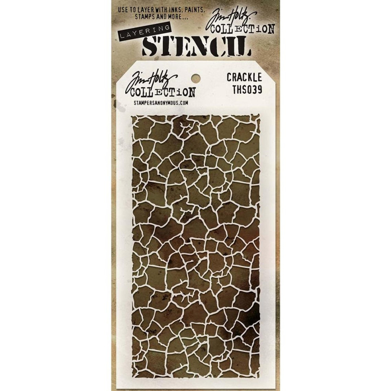 Crackle Layering Stencil - Stampers Anonymous - Tim Holtz- Great for backgrounds!