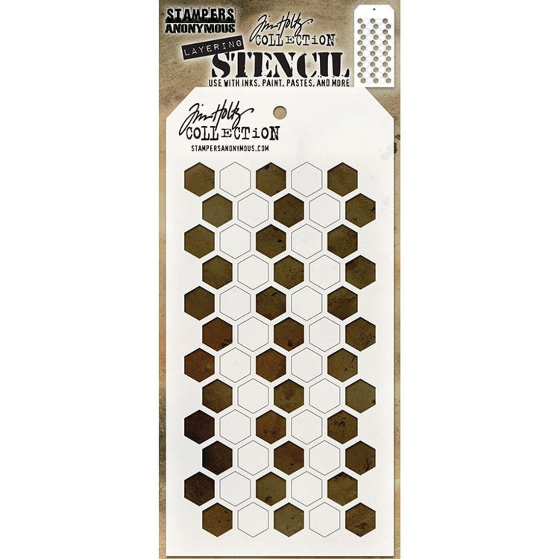 Shifter Hex Layering Stencil - Stampers Anonymous - Tim Holtz- Great for backgrounds!