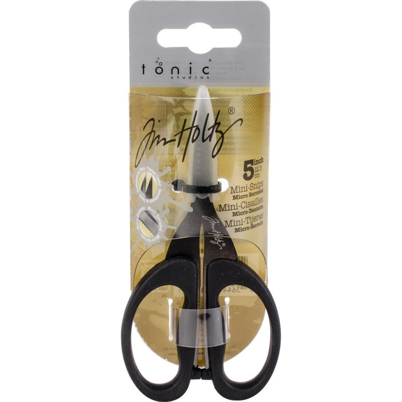 Tim Holtz Non-Stick Micro Serrated Mini Snips 5"