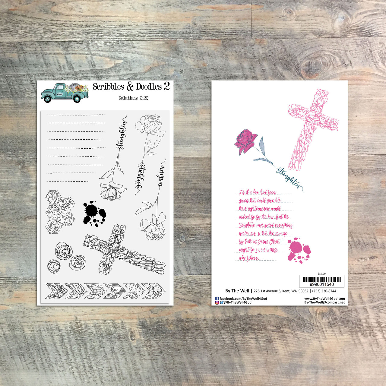 Scribbles & Doodles 2 - 9 Piece Stamp Set - ByTheWell4God