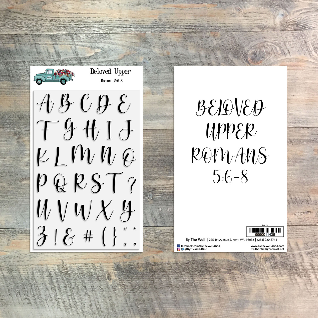 Beloved Upper Alpha Stamp Set - 36 Piece Stamp Set - ByTheWell4God