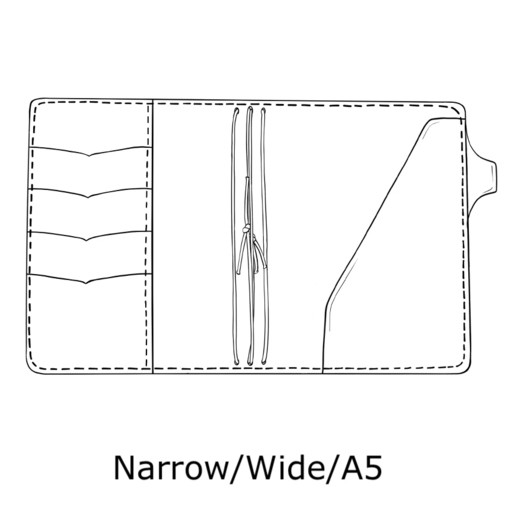 Chic Sparrow Leather Travelers Notebook (Dori) - Snark Color - Cascade Style from the Carroll Collection