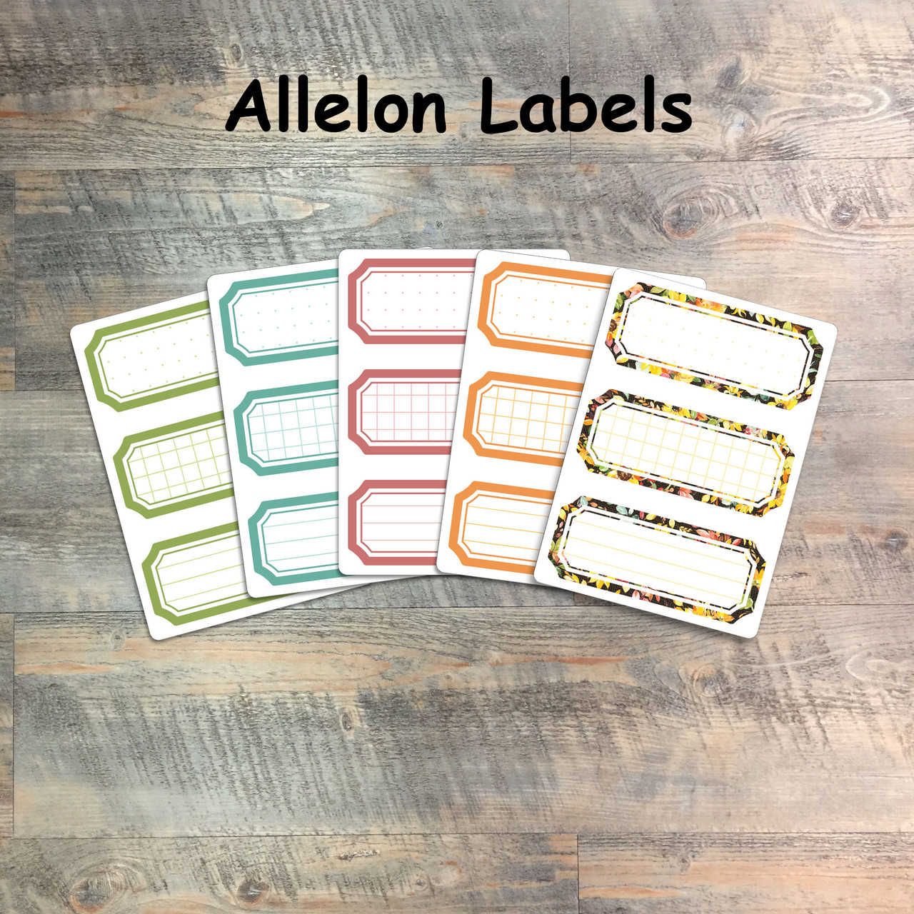 Allelon Labels - 5 Sheets of Label Stickers from BTW4G- Inspired by "One Another"