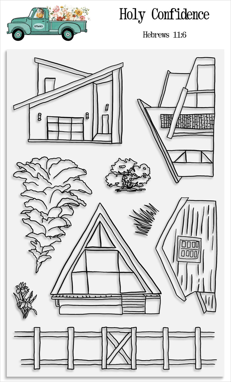 Holy Confidence - 9 Piece Stamp Set - 4x6 Stamp Set