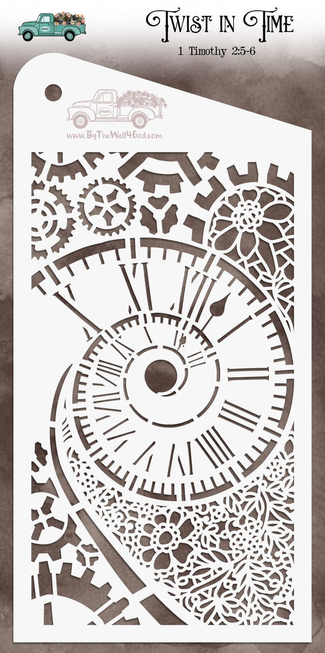 Twist in Time  - Custom stencil to coordinate with "Contending for the Faith" - ByTheWell4God