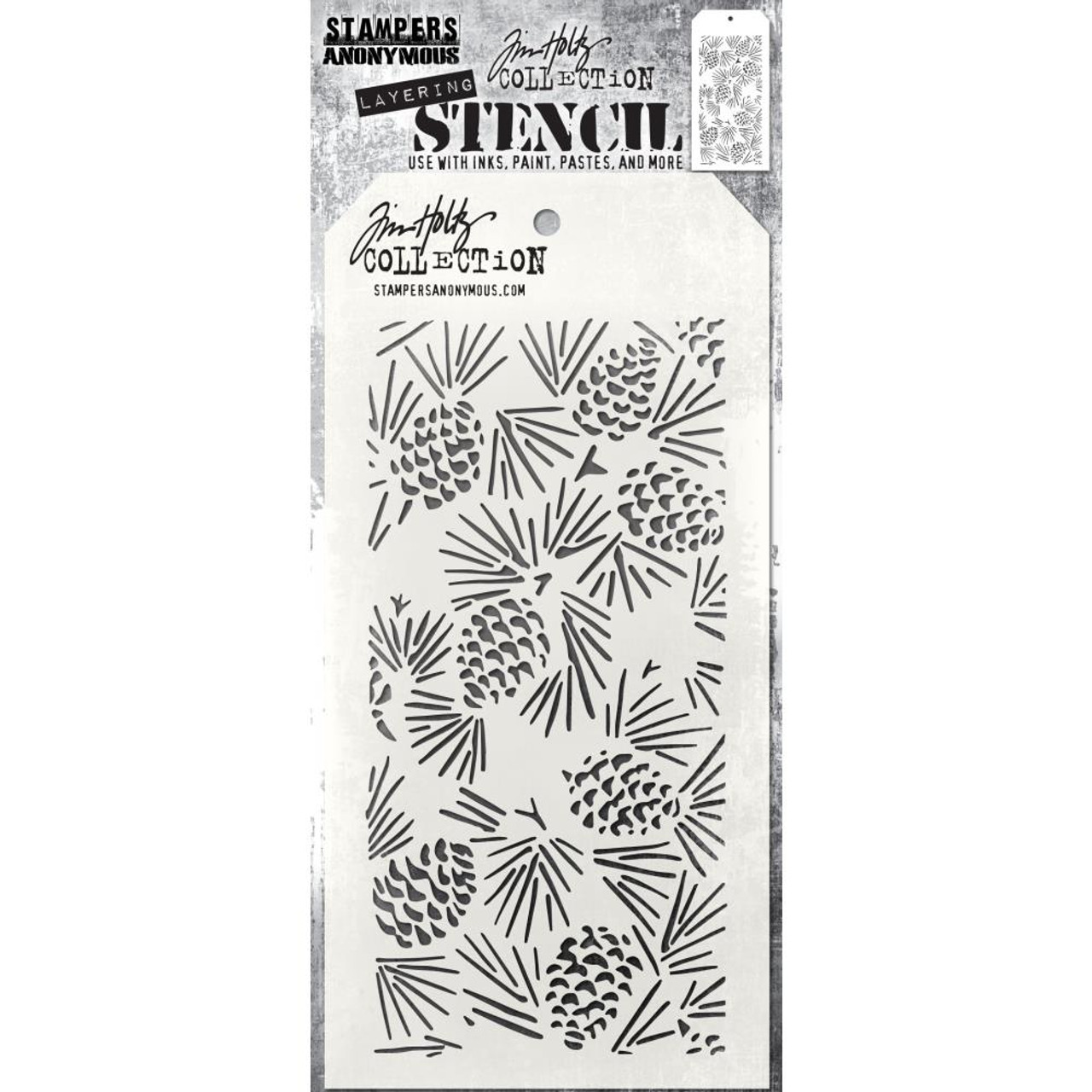 Pinecones Layering Stencil - Stampers Anonymous - Tim Holtz- Great for backgrounds!