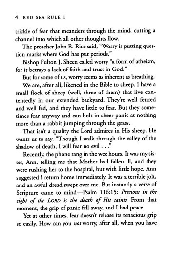 The Red Sea Rules, updated: The Same God Who Led You in Will Lead You Out