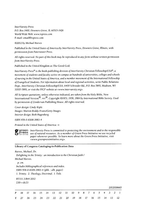 Delighting in the Trinity: An Introduction to the Christian Faith