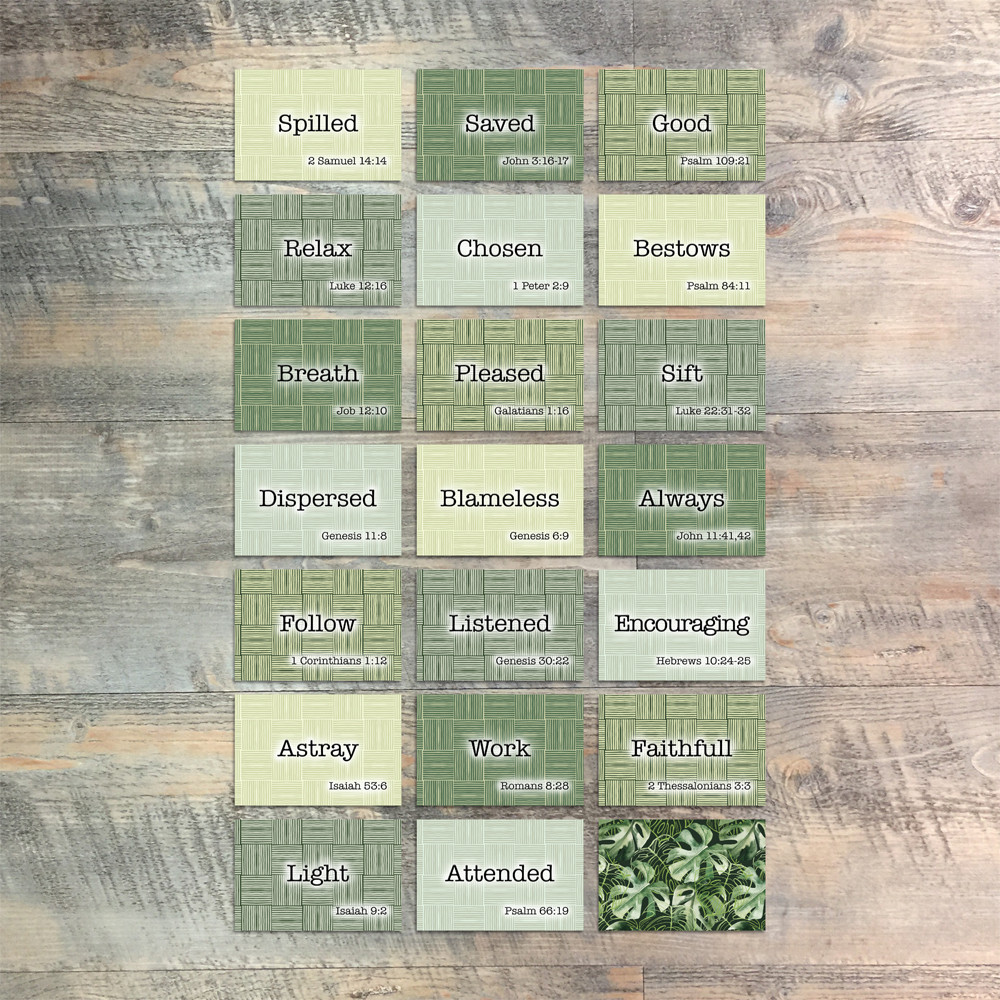 Set 2 Mini Flash Cards for "But God..." - 20 2x3 Flash Cards  to Match Kit