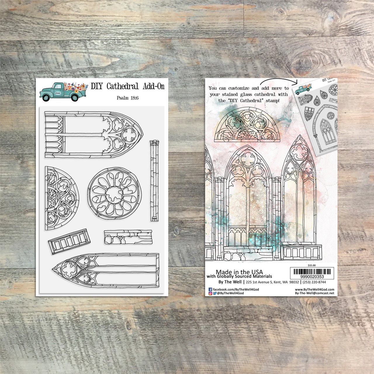 DIY Cathedral Add-On - 7 Piece Stamp Set - 4x6 Stamp Set