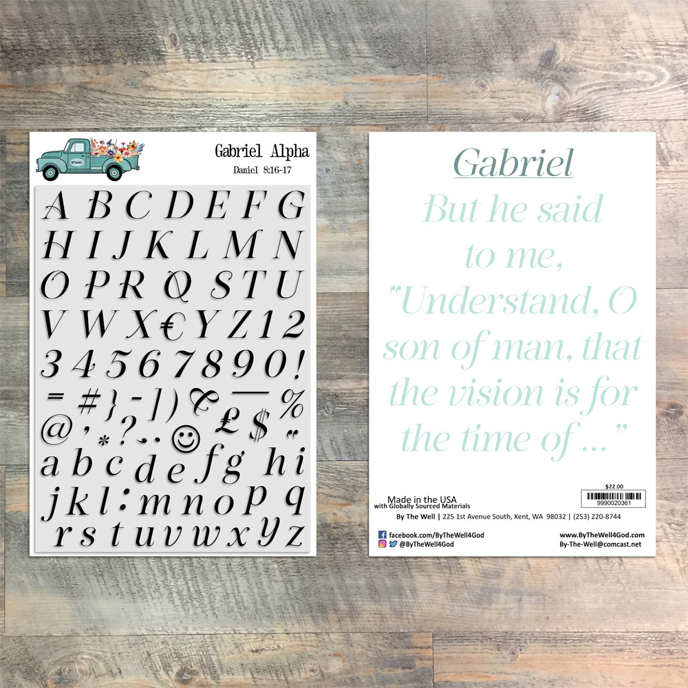 Gabriel Alpha  - 6x8 Stamp Set
