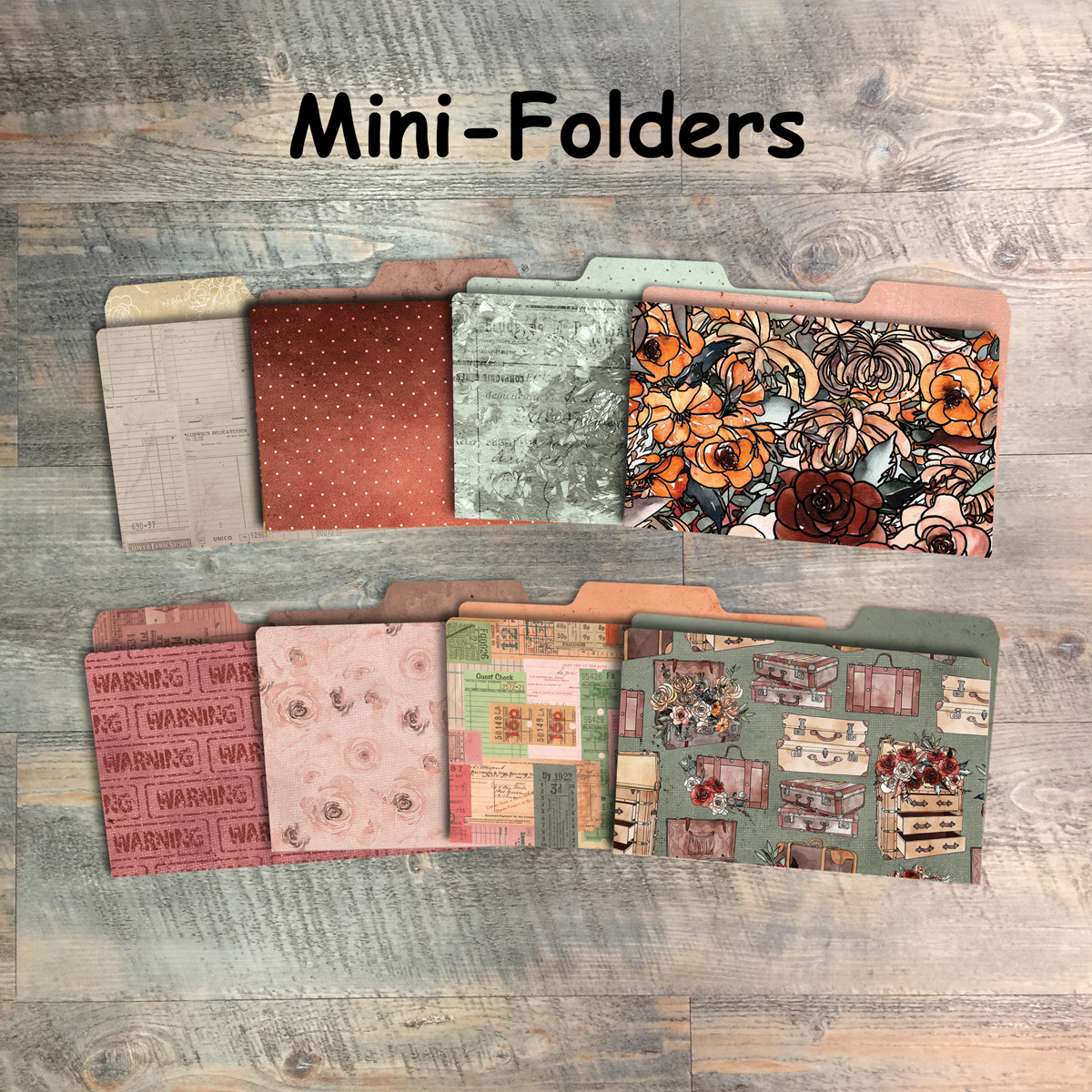 Mini Folders - 8 Mini Folders to Coordinate with the "Take Heed" Kit