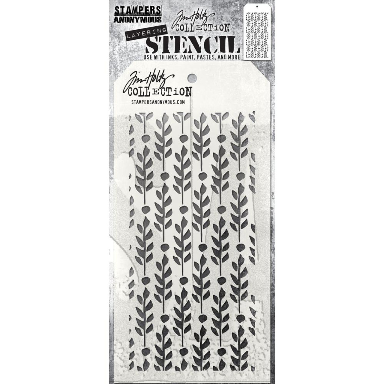 Berry Leaves Layering Stencil - Stampers Anonymous - Tim Holtz- Great for backgrounds!