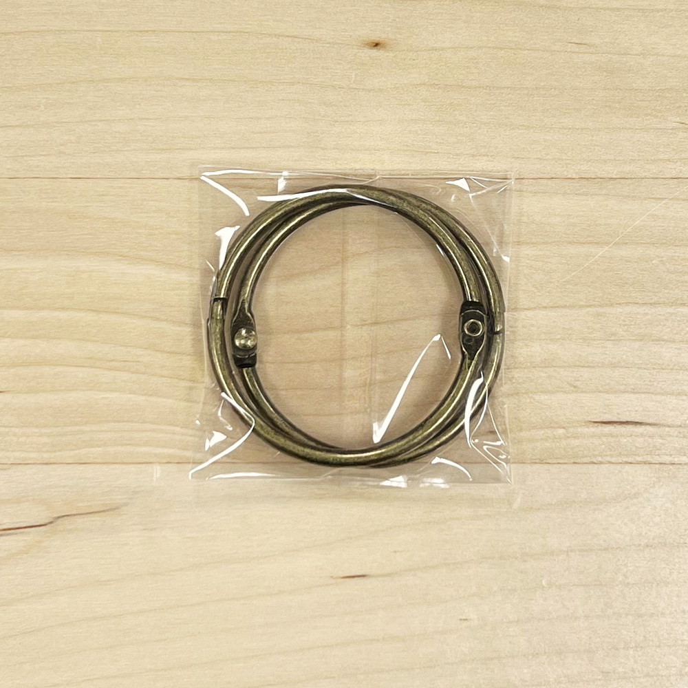 Binder Rings! - Two 1.5" Antique Bronze Binder Rings