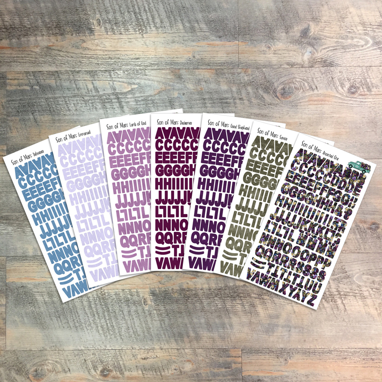 Son of Man - Clear Alpha Stickers - 7 Sheets of Clear Alpha Stickers - For the margins of your Bible!