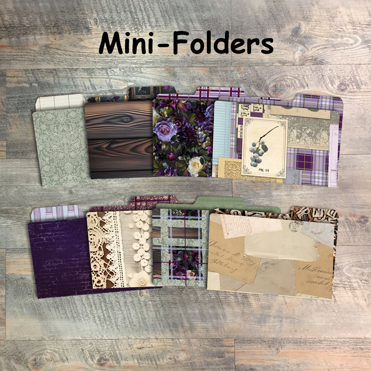 Mini Folders - 8 Mini Folders to Coordinate with the "Son of Man" Kit
