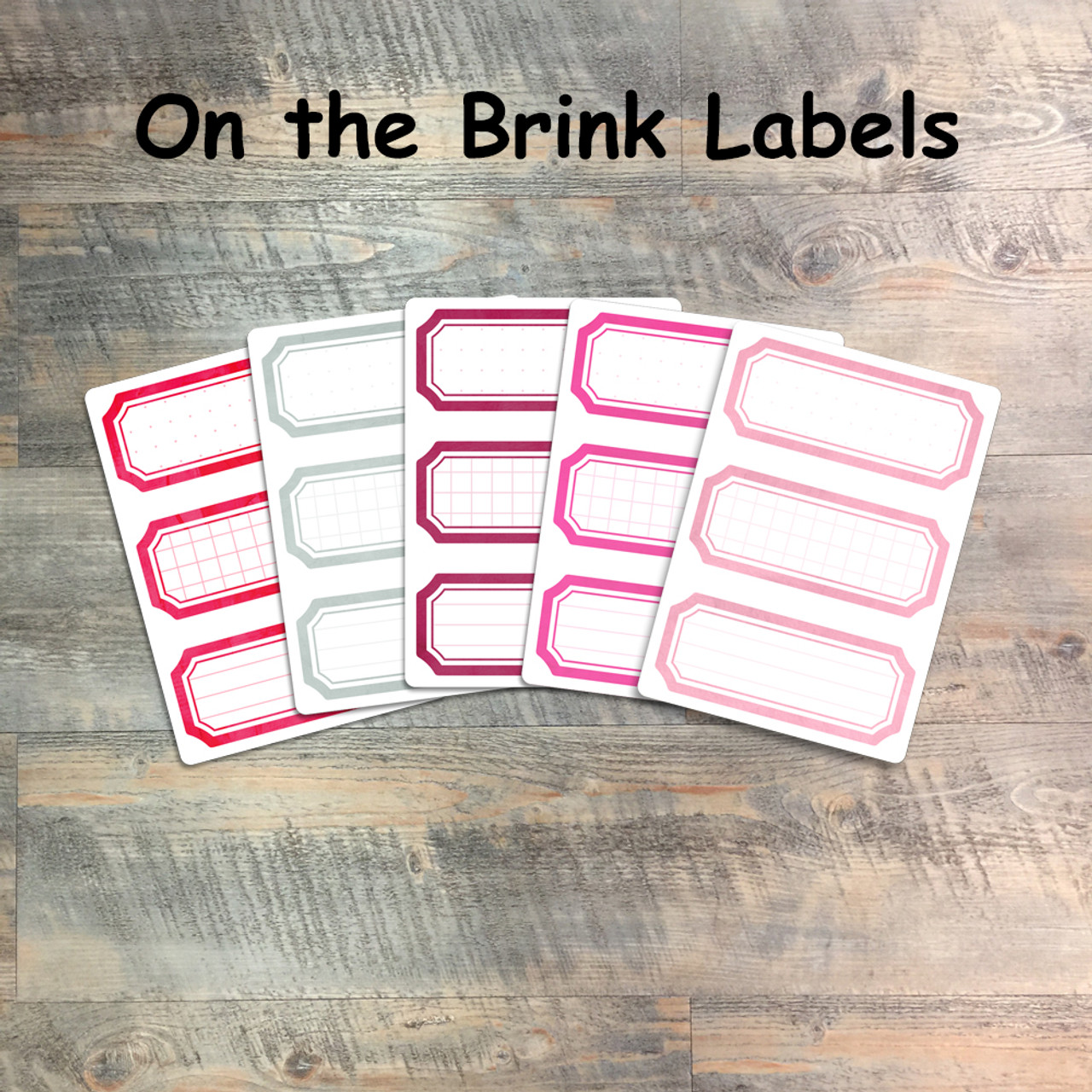 On The Brink - 5 Sheets of Label Stickers from BTW4G- Inspired by this kit!