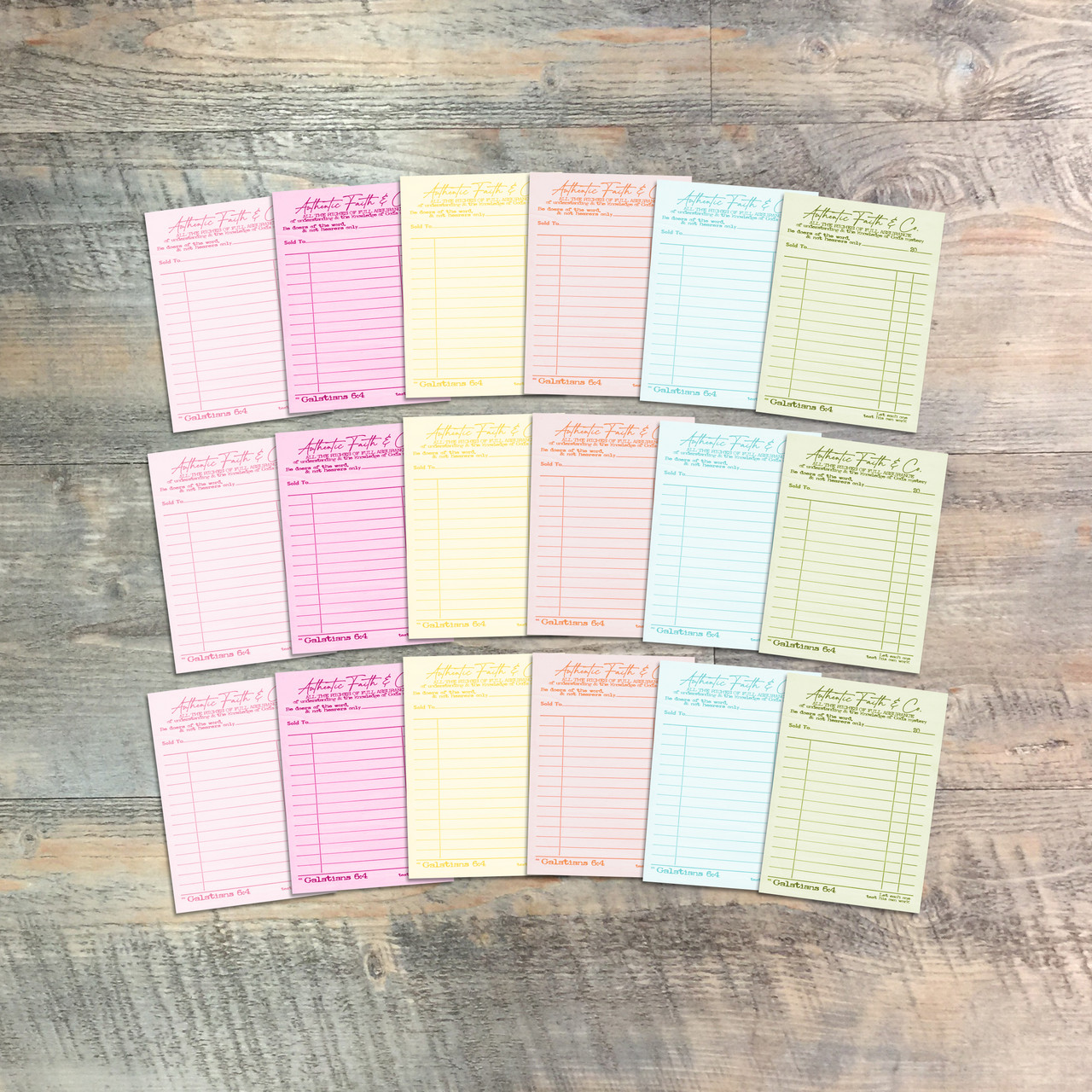 Mini Receipt Cards - Authentic Faith - 18 Mini Receipt Journaling Cards  to Match Kit