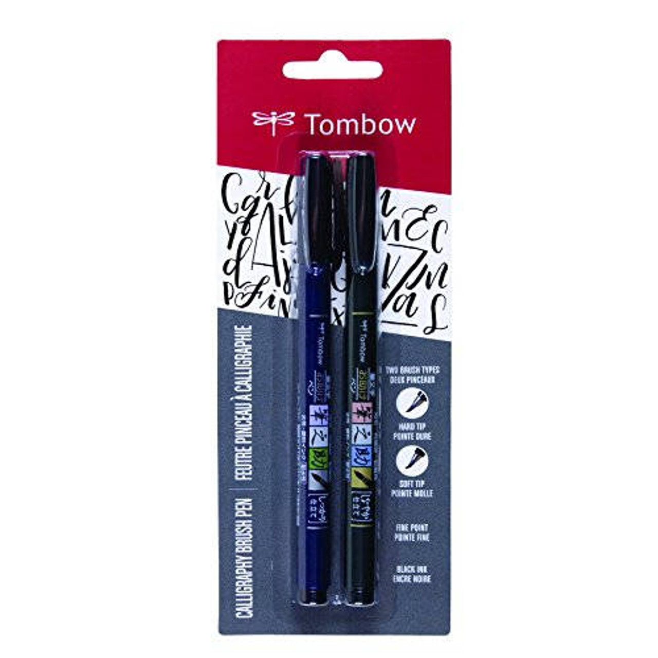 Tombow Fudenosuke Brush Pen 2 Pens Set - Pigment Ink - Great for lettering!