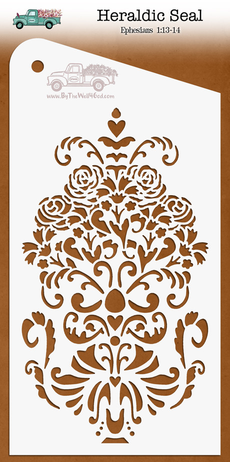 Heraldic Seal - Custom stencil to coordinate with "By Invitation Only" - ByTheWell4God