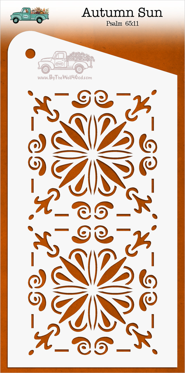 Autumn Sun - Custom stencil to coordinate with "A Biblical Thanks" - ByTheWell4God
