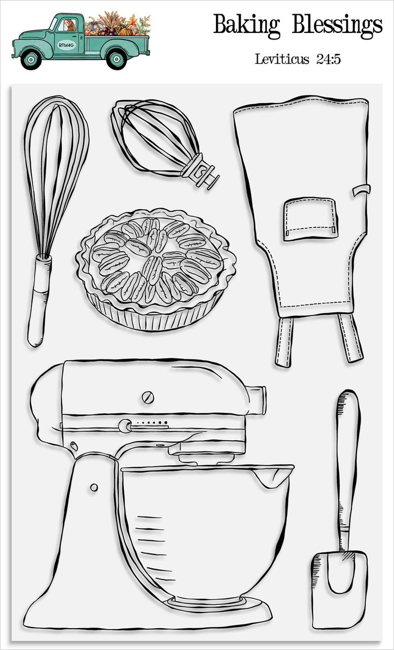 Baking Blessings -6 Piece Stamp Set - 4x6 Stamp Set
