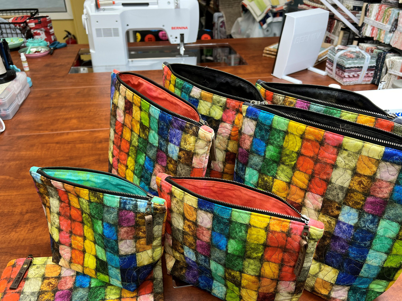 Quilted Bag - Tim Holtz Color Blocks - Large 12 x 12