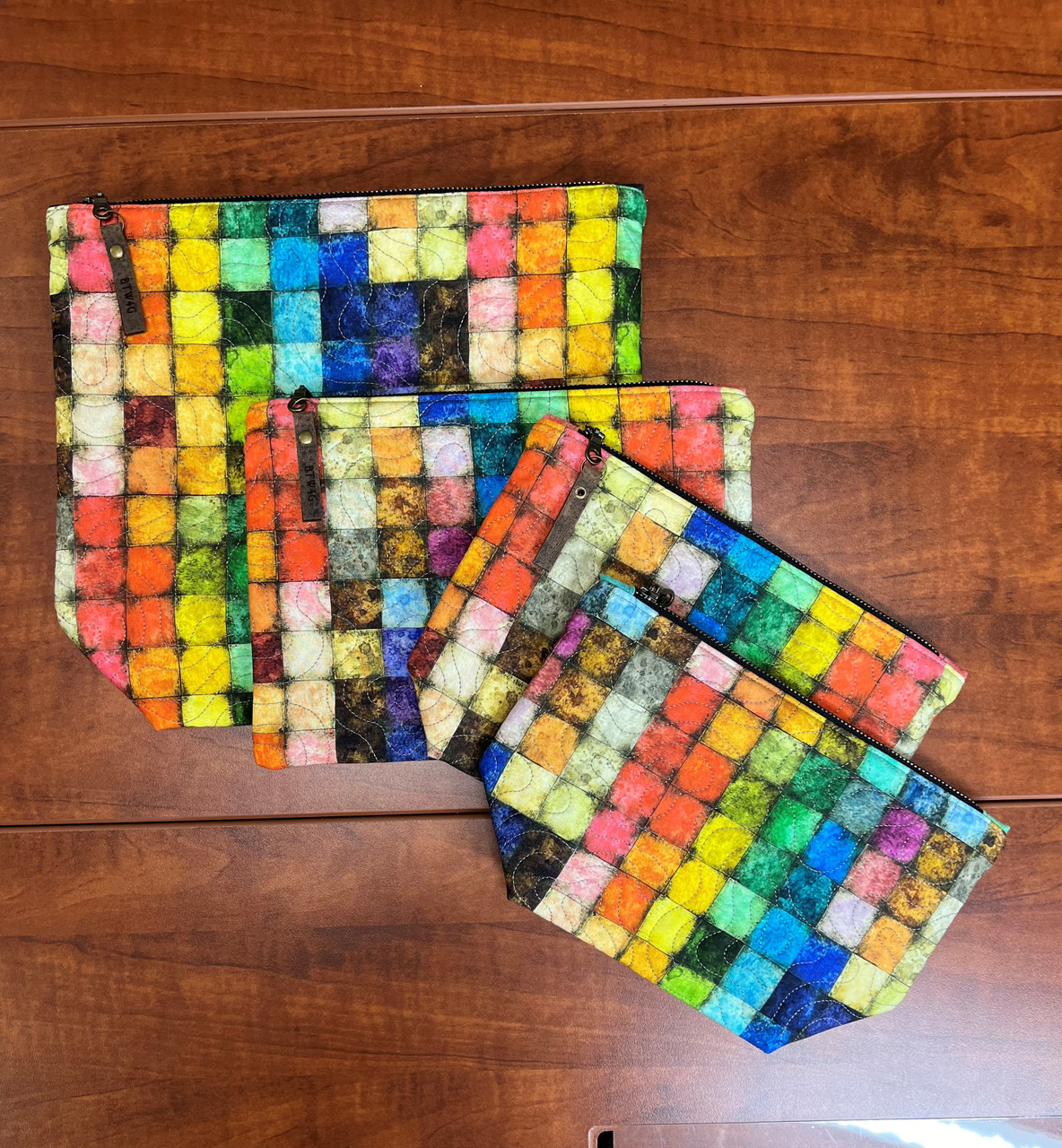 Quilted Bag - Tim Holtz Color Blocks - Large 12 x 12