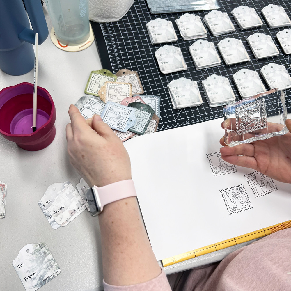 Set of 18 Custom Gift Tags - Pairs Great with the "Nativity Postage" stamp set