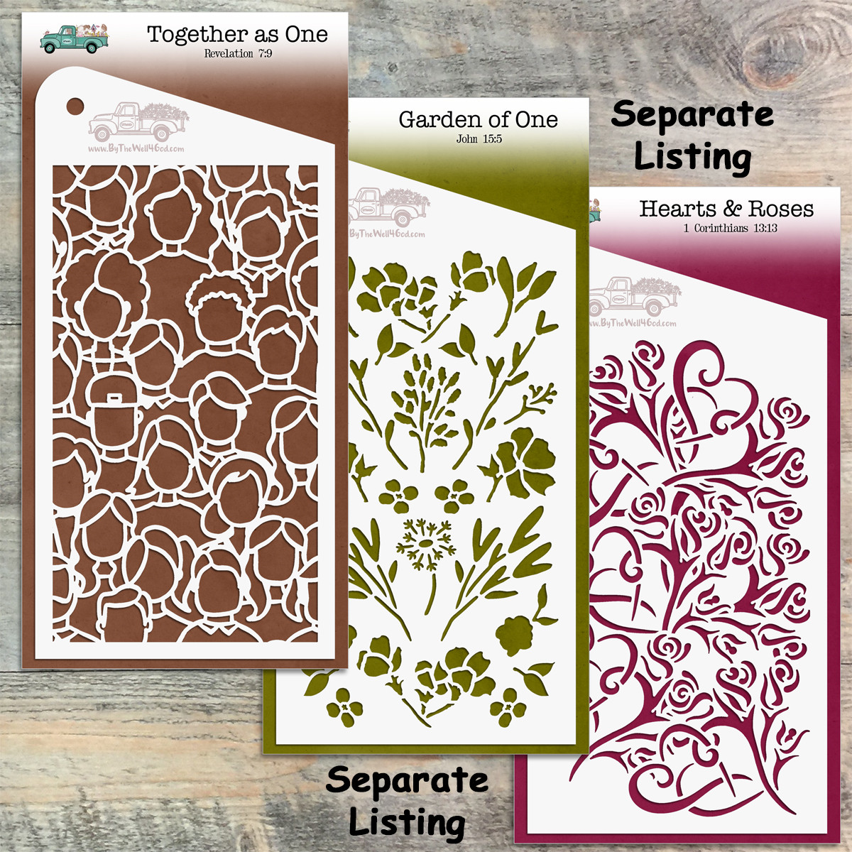 Together As One - Custom stencil to coordinate with Together - ByTheWell4God