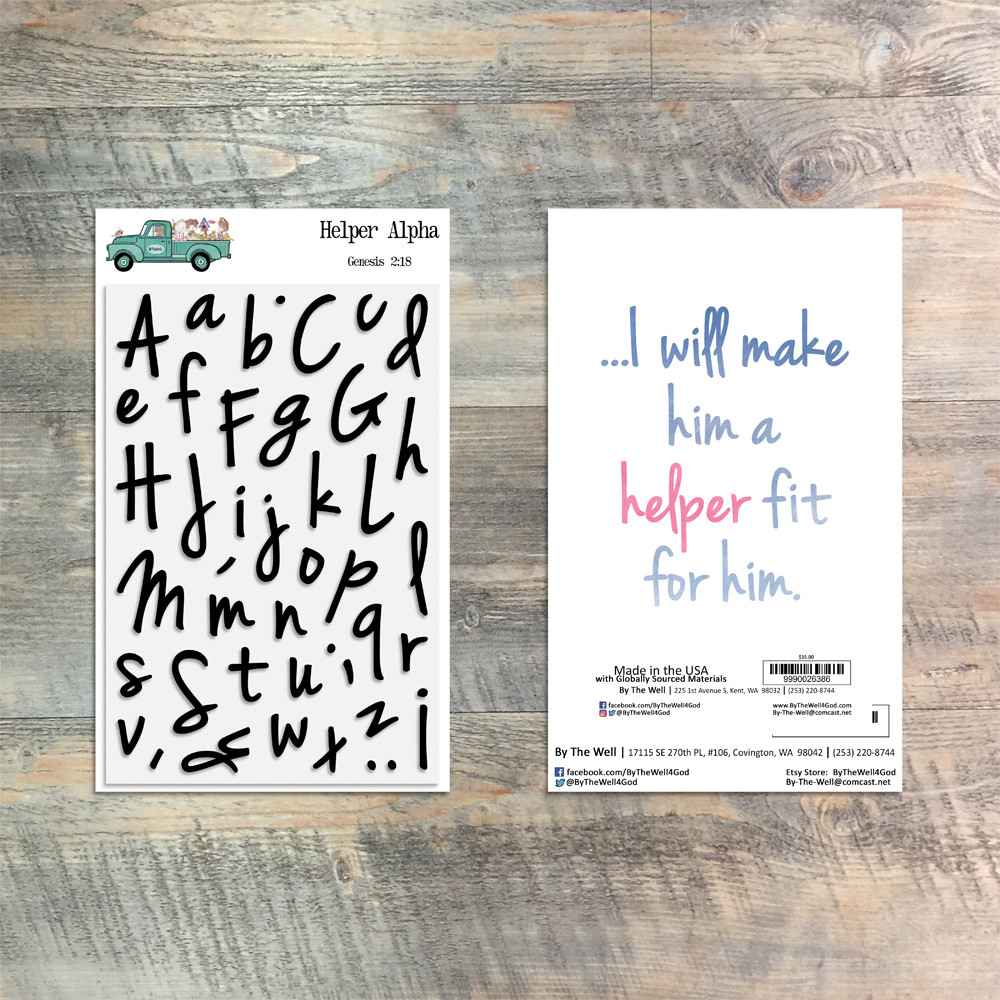 Helper Alpha - 4 x 6 Alpha Stamp Set