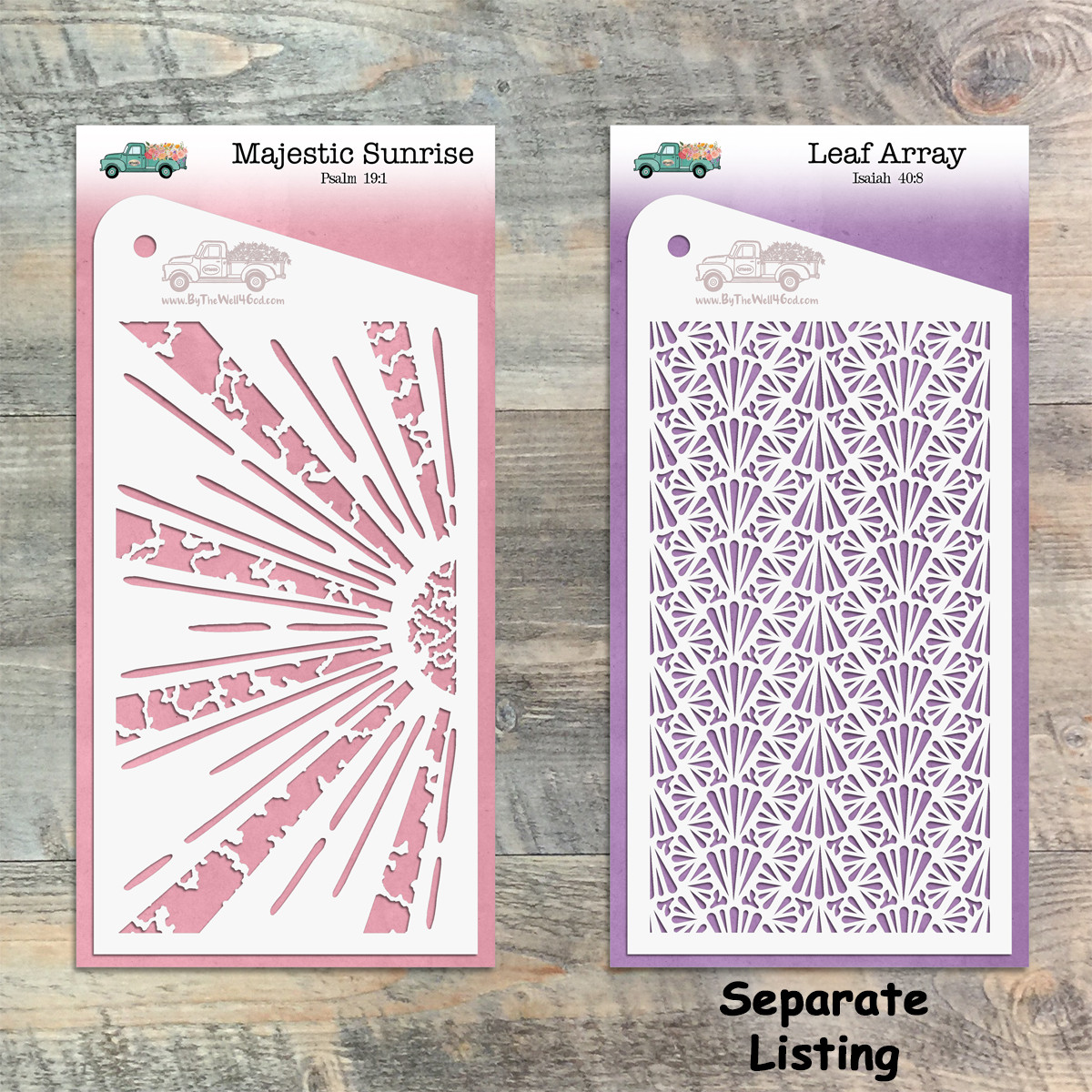 Majestic Sunrise - Custom stencil to coordinate with Unchanging Majesty - ByTheWell4God