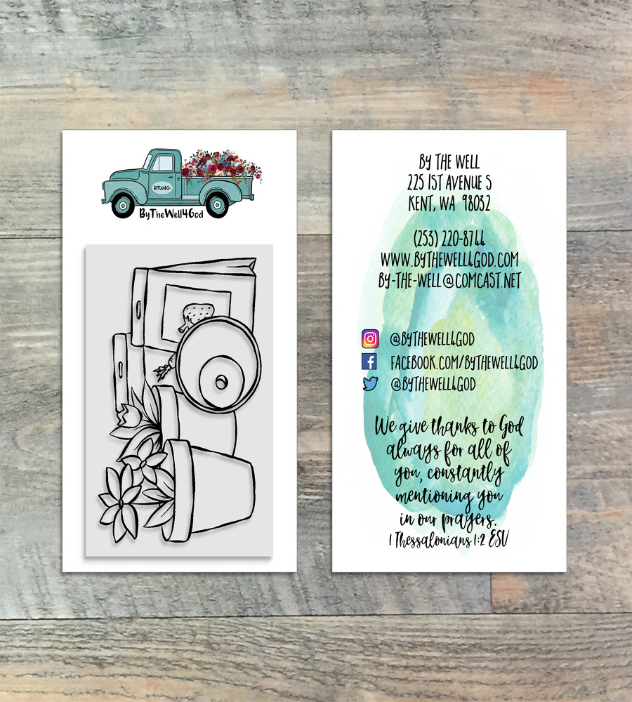 Pots & Seeds - 2x3 Stamp - ByTheWell4God