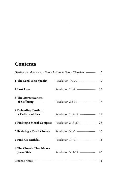 Bible Study: Seven Letters to Seven Churches, LifeGuide Bible Studies