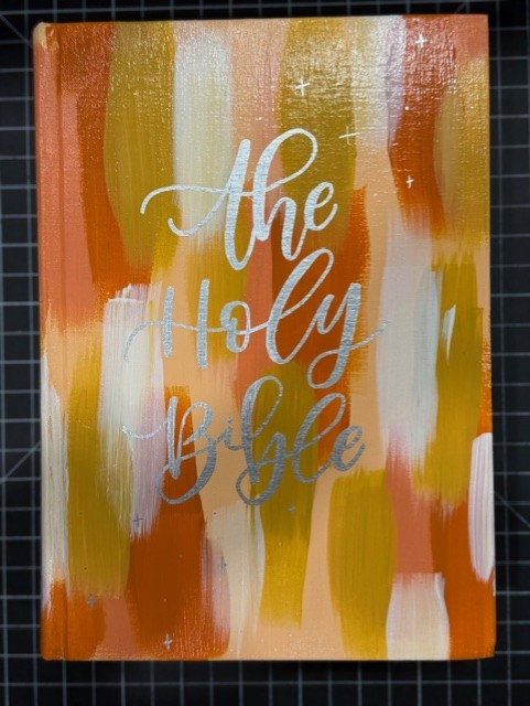 ESV Single Colum Journaling Bible Hand Painted by Isabela Schielke