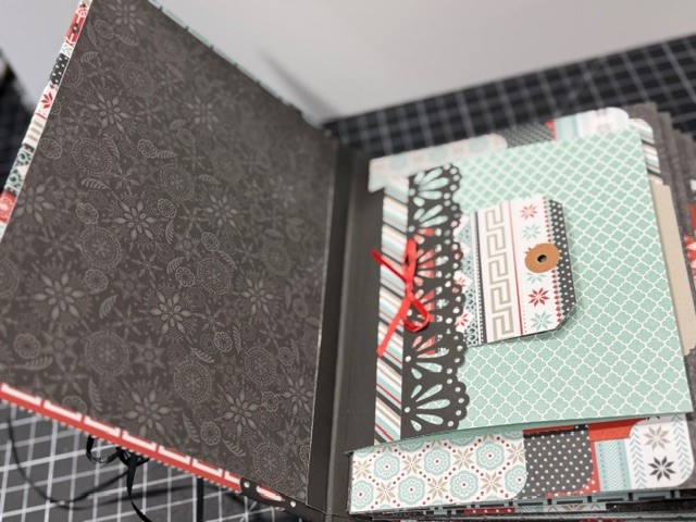 Copy of Handcrafted by Lori Album/Journal  -  Christmas Stripes