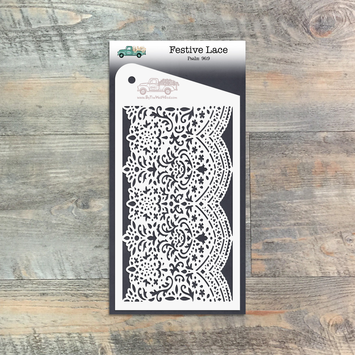 Festive Lace - Custom stencil to coordinate with Give Praise To The Lord - ByTheWell4God