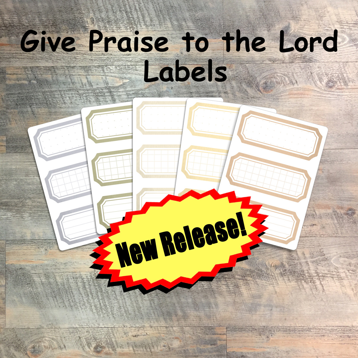Give Praise To The Lord - 5 Sheets of Label Stickers from BTW4G- Inspired by this kit!
